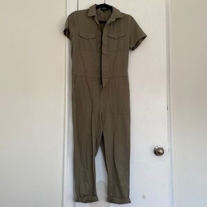 Short sleeve Cargo Jumpsuit